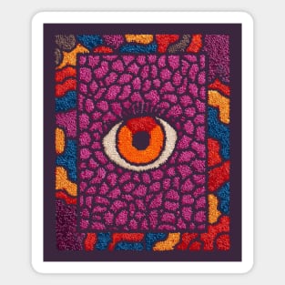 All-Seeing Eye in Bloom | Purple Retro Magnet